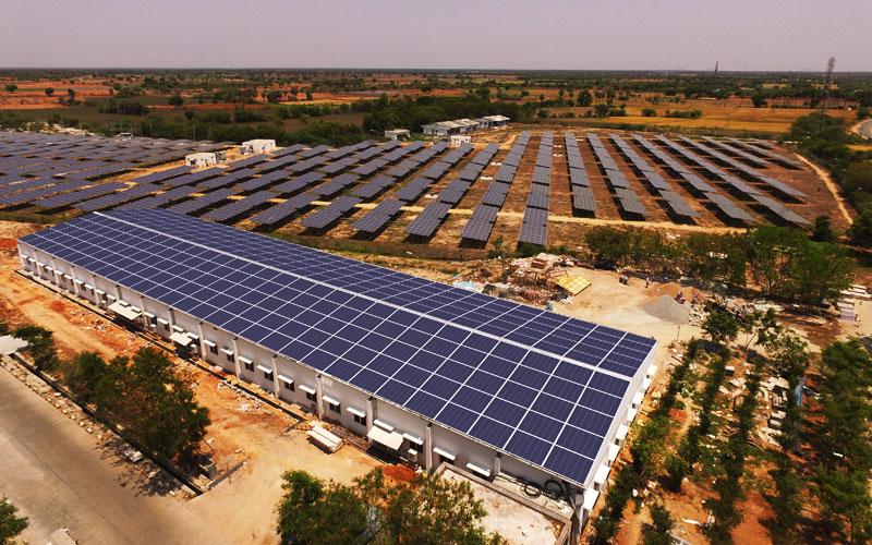 Atum integrated solar roof at Visaka Industries factory
